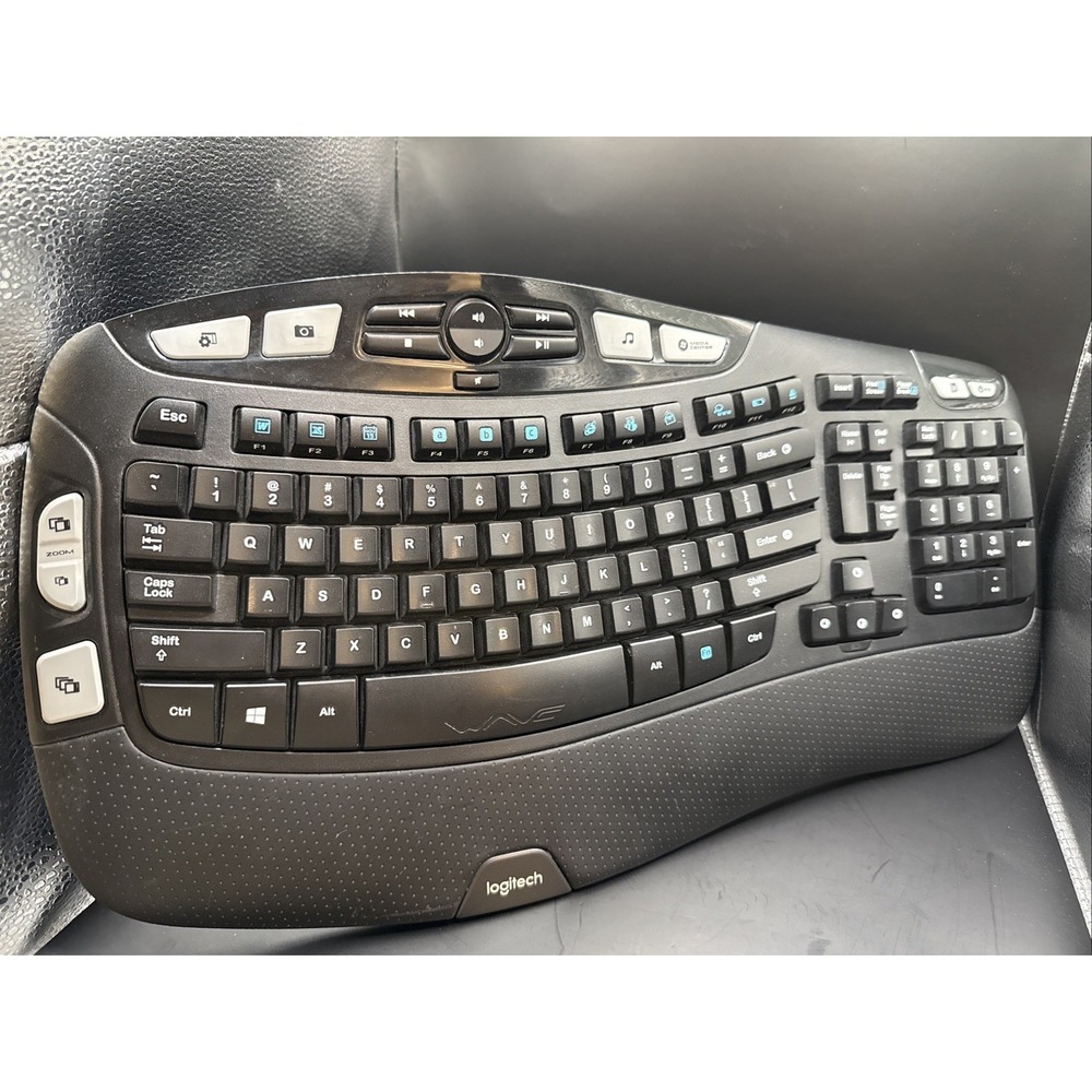 Logitech K350 Wave Wireless Keyboard - No DONGLE/USB Connector EUC